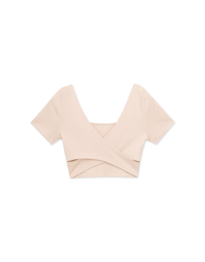 Cross Back Hollow Out Cropped Top