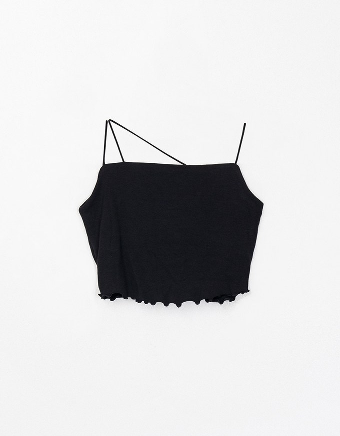 Ruffled Asymmetrical Padded Cami Top