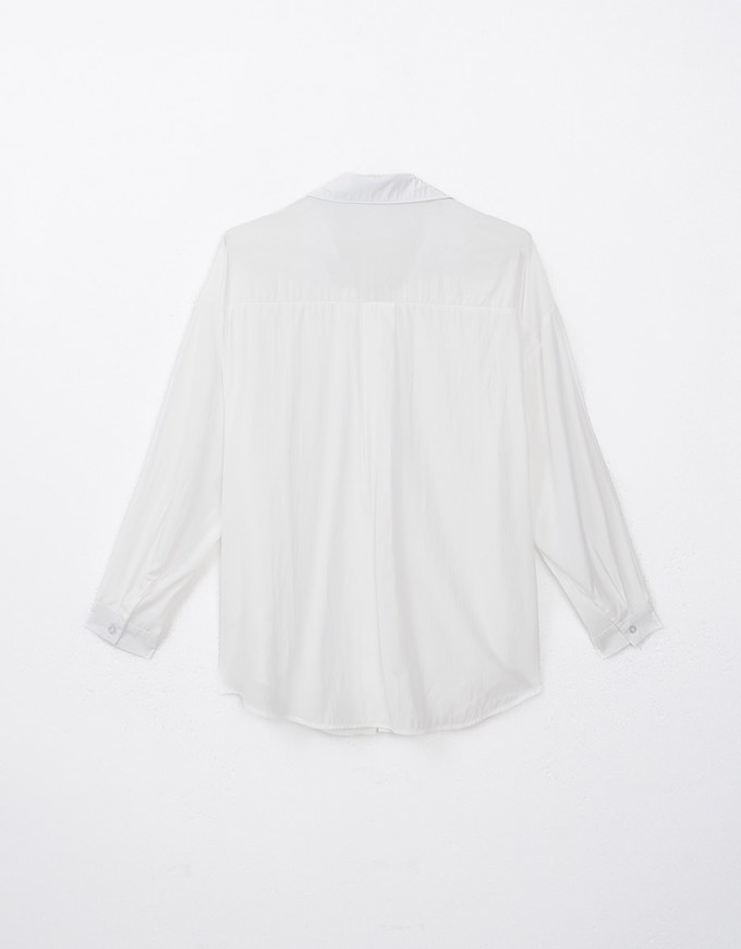 Sheer Lightweight Solid Color Blouse