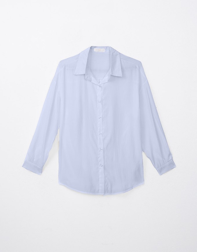 Sheer Lightweight Solid Color Blouse