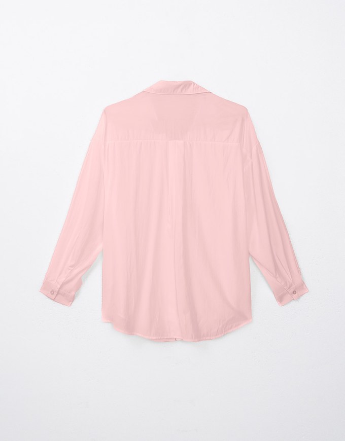 Sheer Lightweight Solid Color Blouse