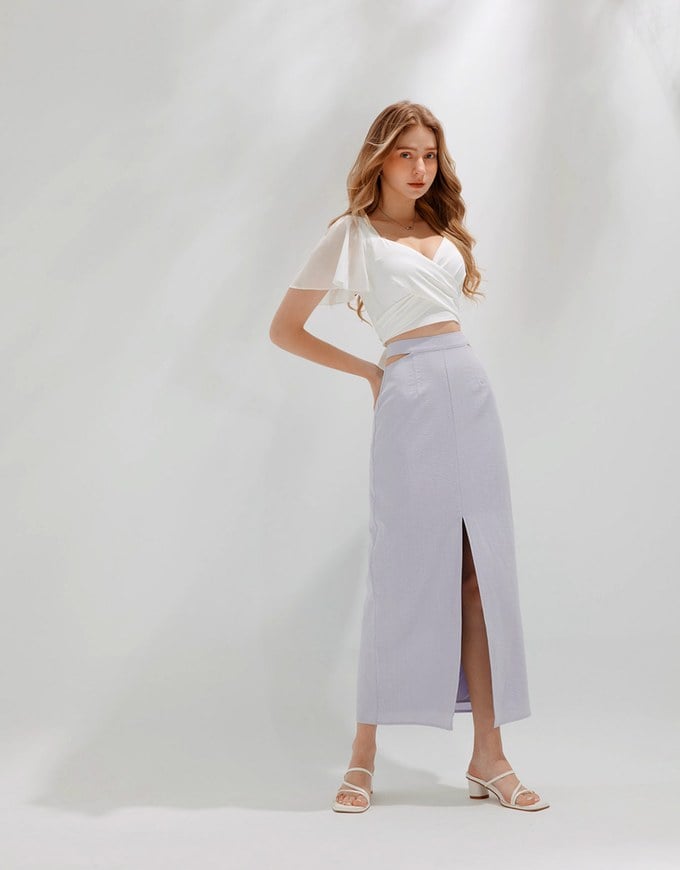 Sexy Side Hollow Slit Long Skirt