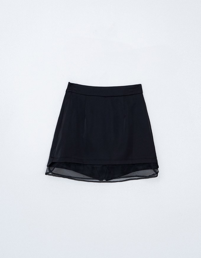 French Sheer Layered Skort