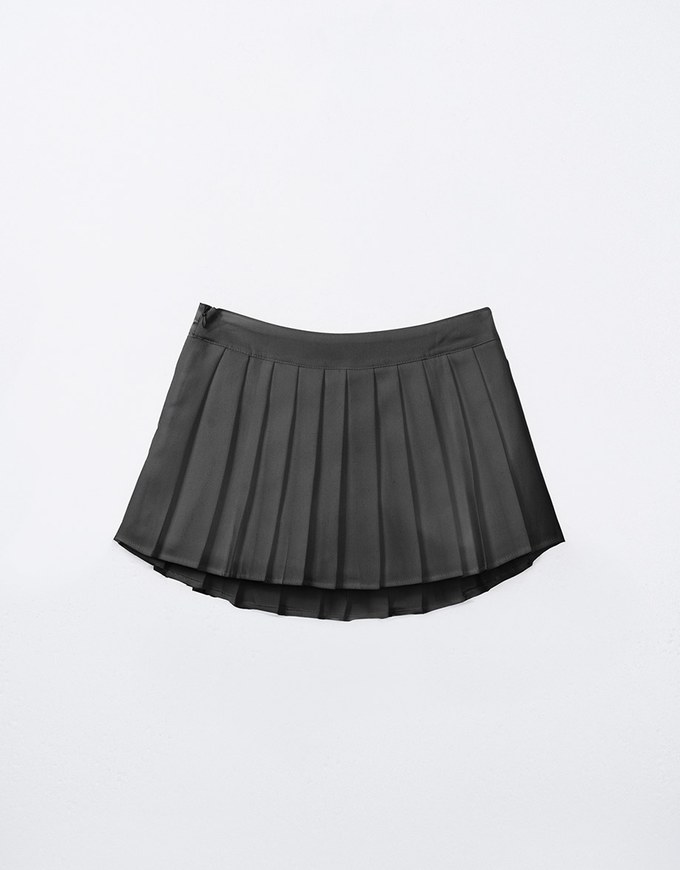 Mini SKORT Preppy High Waisted Pleated Mini Skirt With Inner Shorts