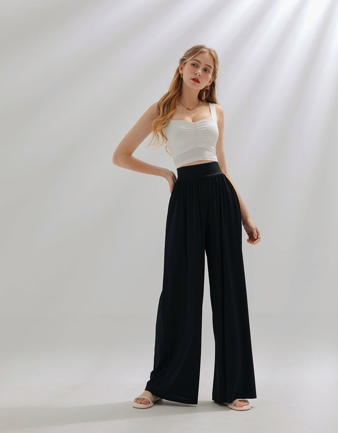 Airy Cool High Waisted Wide Pants Culottes