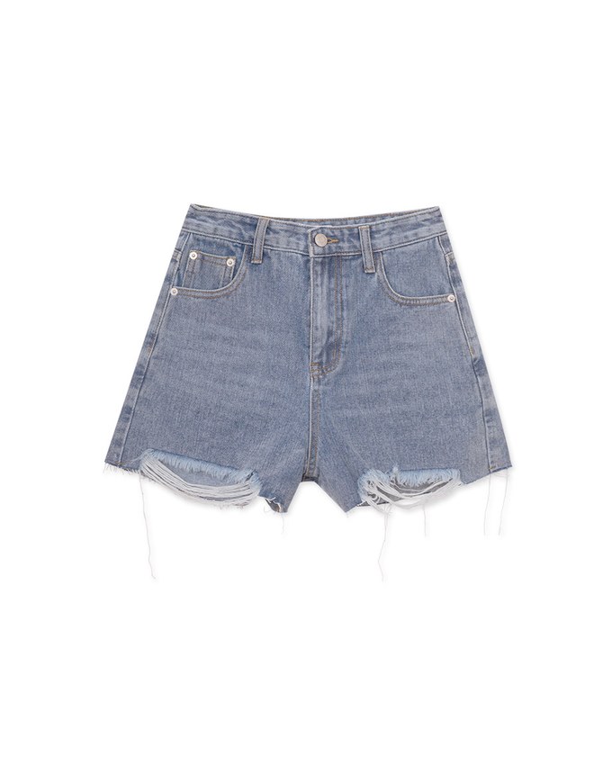 Frayed Edge Jeans Denim Shorts