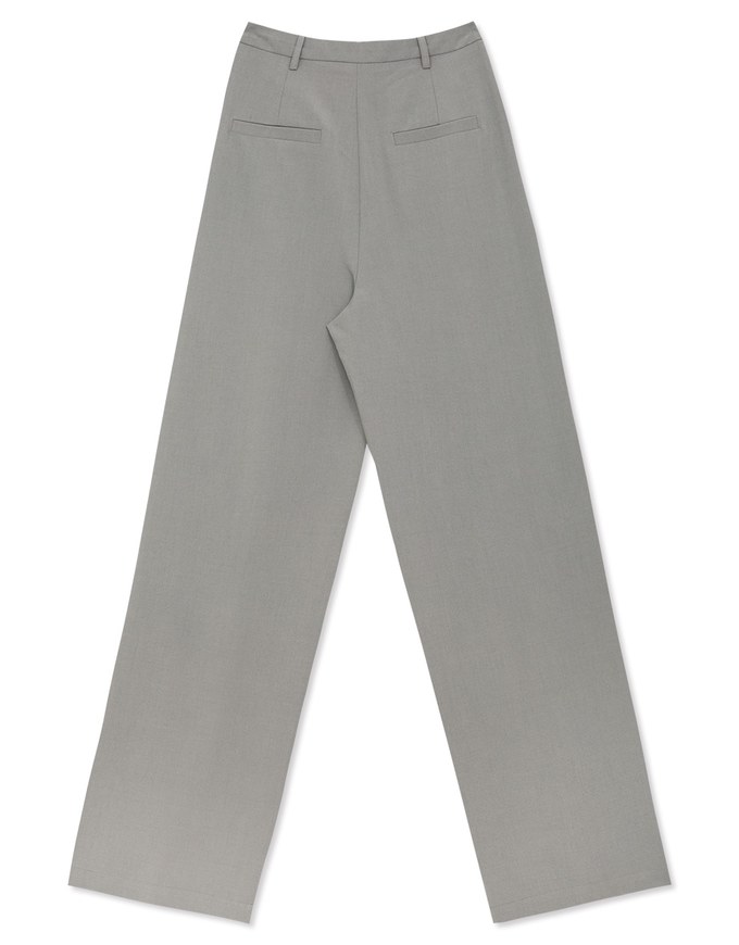 Concealed Placket Pleated Long Pants