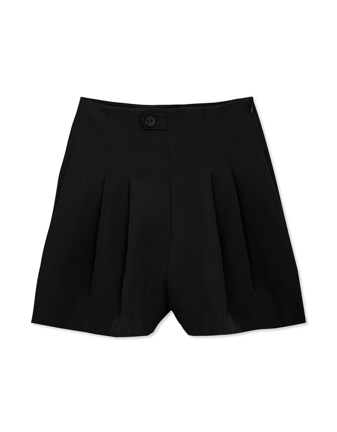 Pleated Waistless Suit Shorts