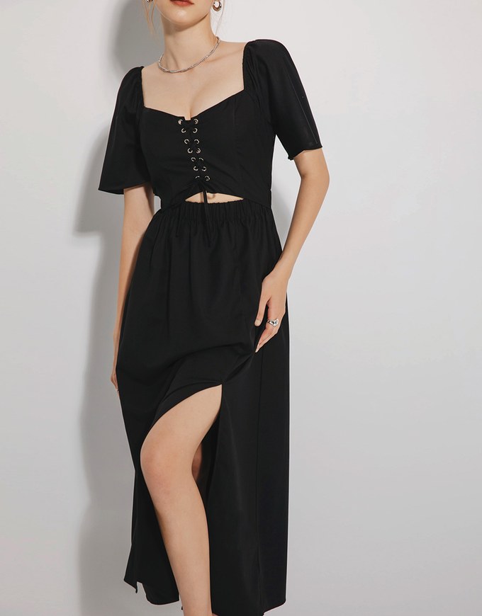 Vest Strap Cut Out Maxi Dress