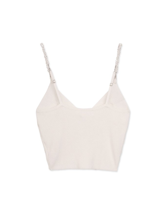 Pearl Chain Knit Cami Top