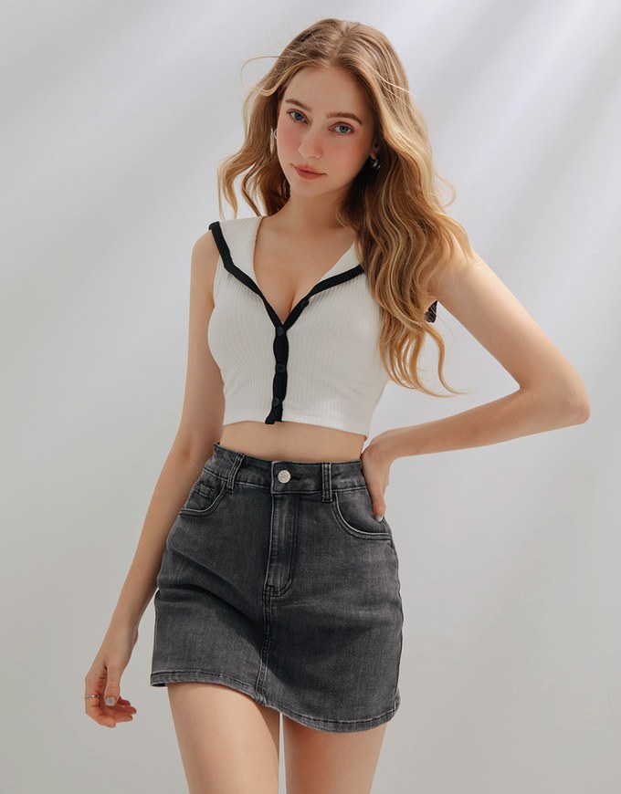 Classic Versatile Jeans Denim Skorts