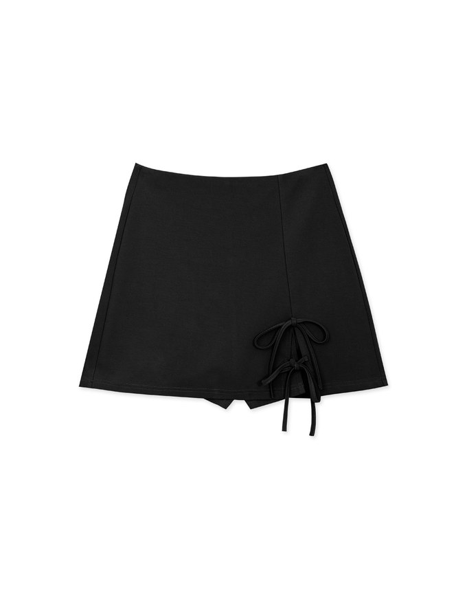 Bow Tie Side Slit Skorts