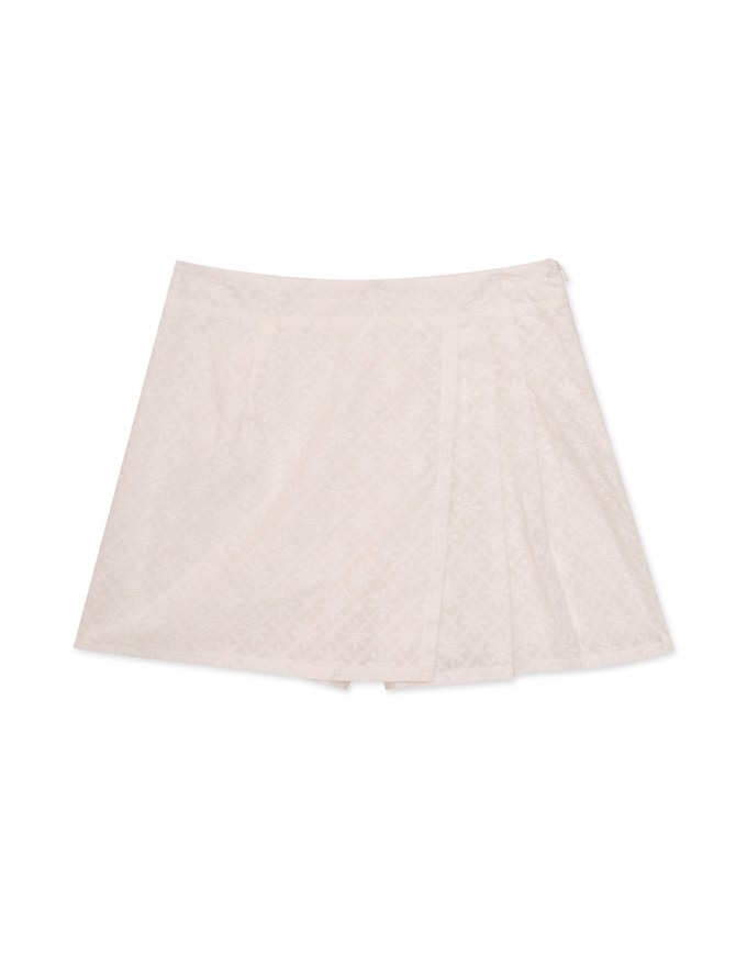 Petal Textured Pleated Skort