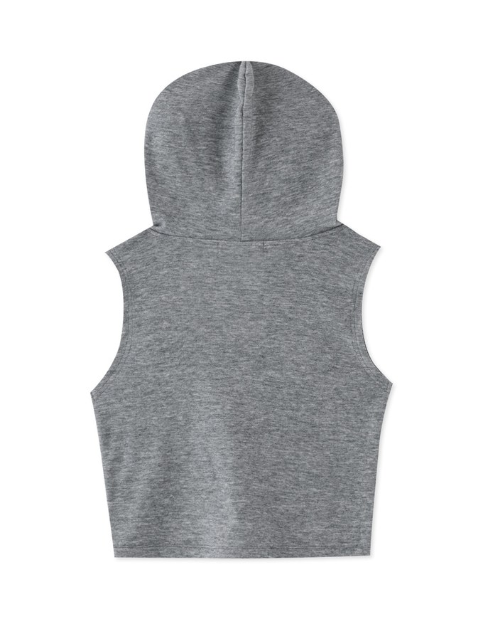 Hooded Knit Top with Zipper