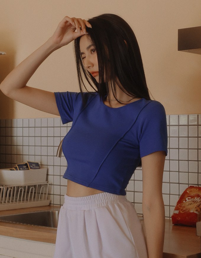 Structured Stitch Crop Top