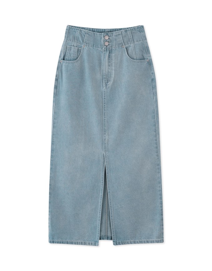 DNA Perfect Waistline Airy Jeans Denim Long Skirts