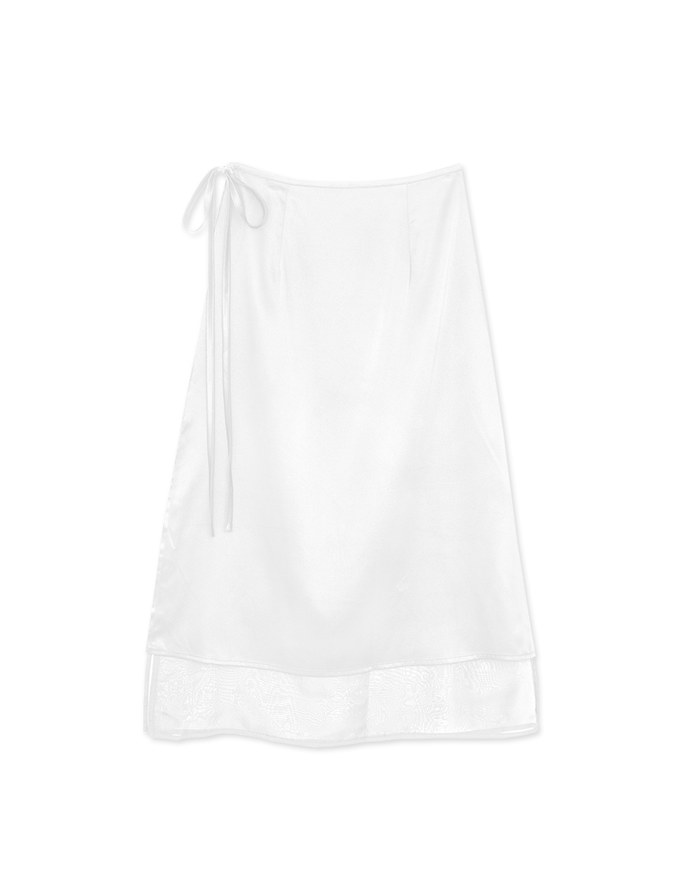 2 Way Reversible Sheer Mesh Lap Over Skirt