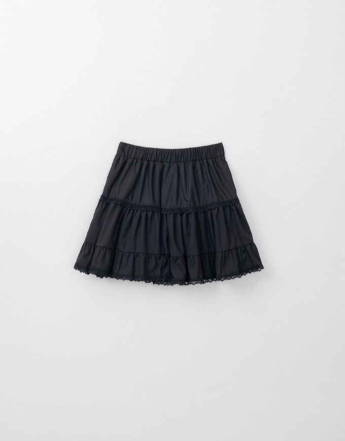  A-Line Ruffled Lace Mini Skirt ( Skorts with Under Shorts)