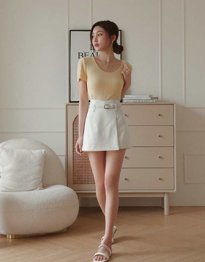 Perfect Curve Wide Leg Skorts (With Belt)