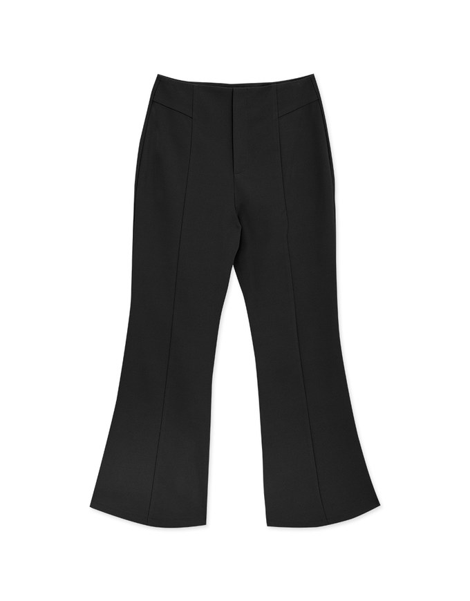 Regular Length High Waist Flared Trousers