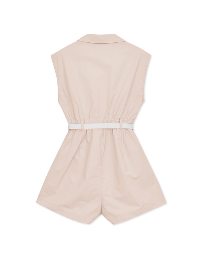 Smart Open Collar Playsuit (With Belt)