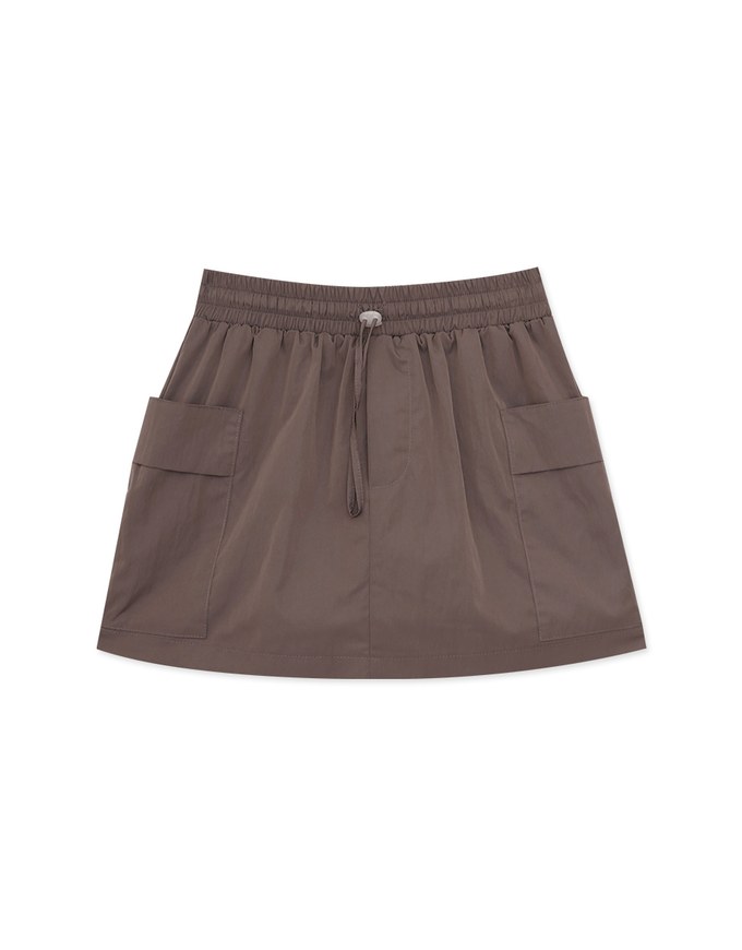 Nylon Cargo Drawstring Skorts