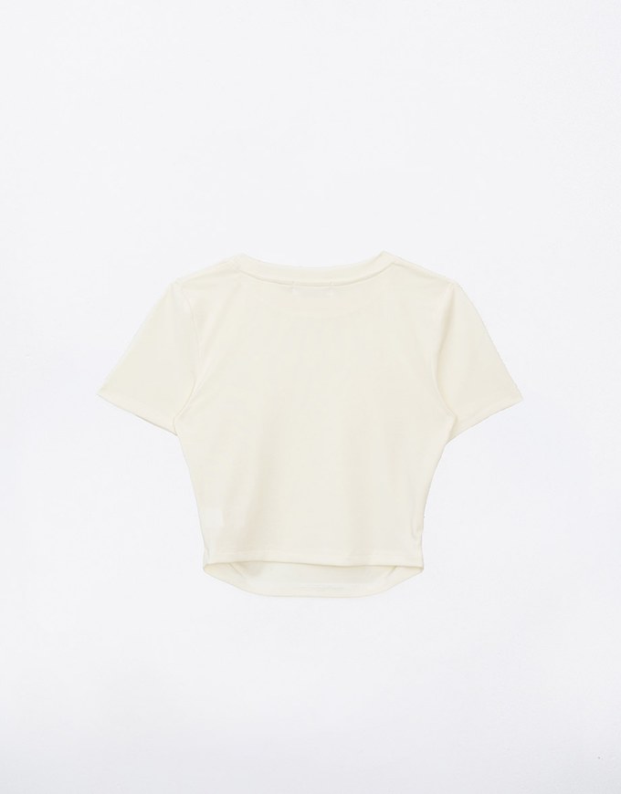 Cooling Ruched Side Fitted Cropped Top