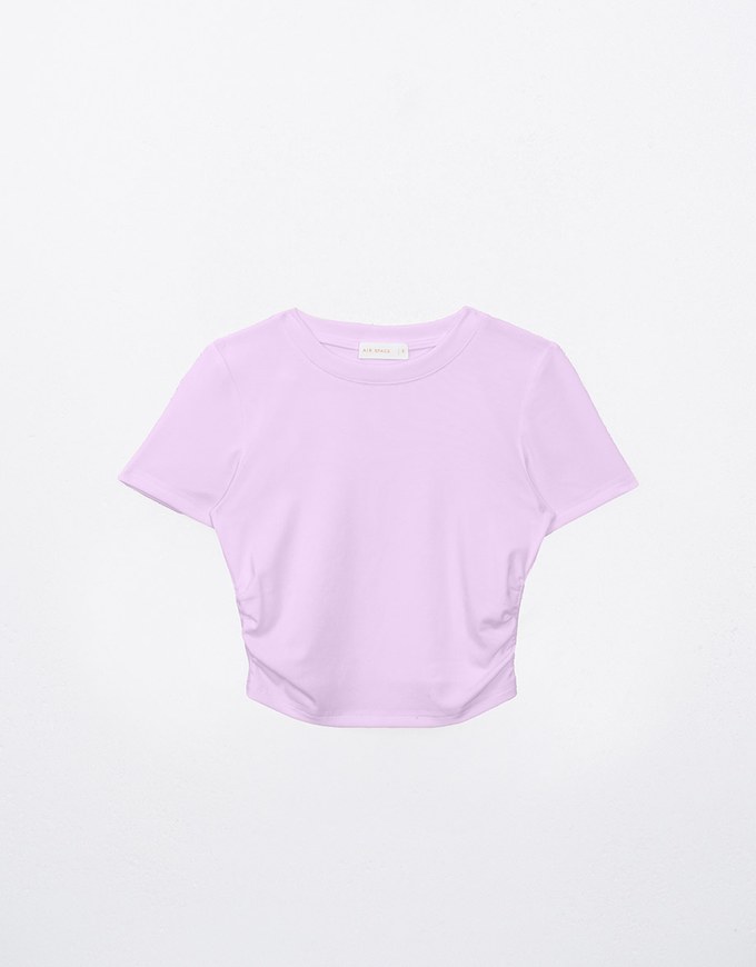 Cooling Ruched Side Fitted Cropped Top