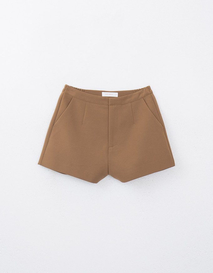 Minimalist Concealed Placket Suit Shorts