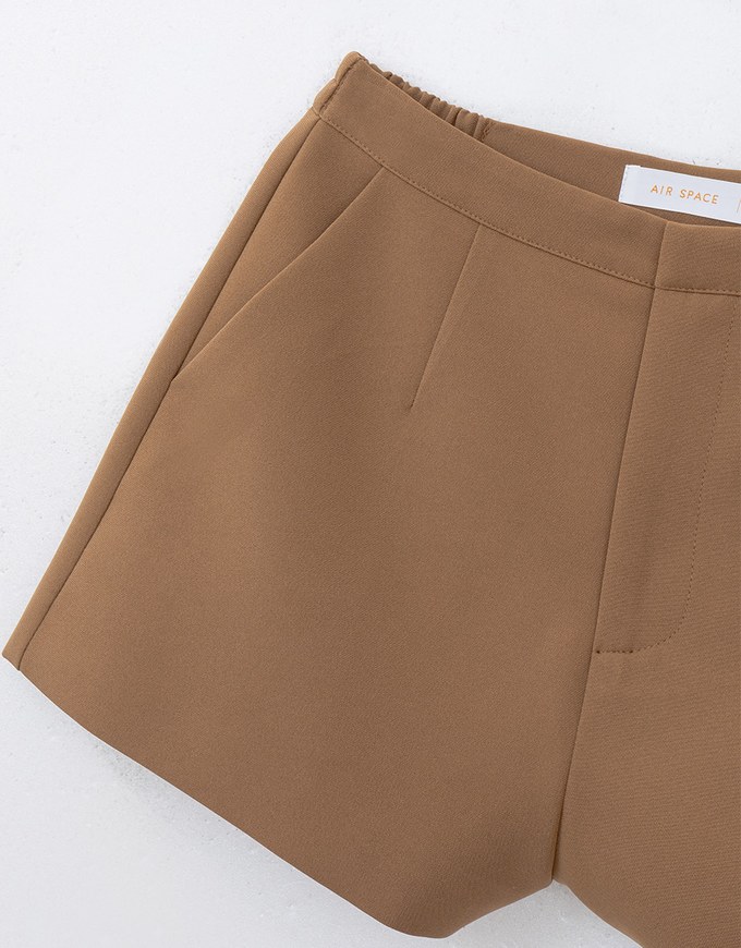 Minimalist Concealed Placket Suit Shorts