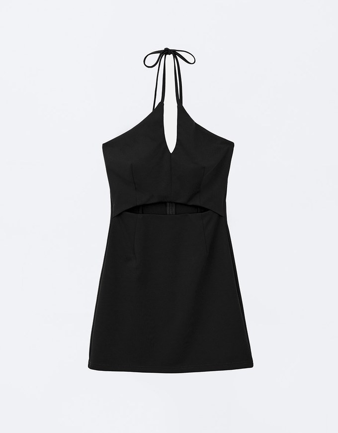 [Mercedes' Design] Sexy Hollow Out Halter Neck Mini Dress