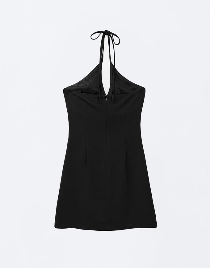 [Mercedes' Design] Sexy Hollow Out Halter Neck Mini Dress