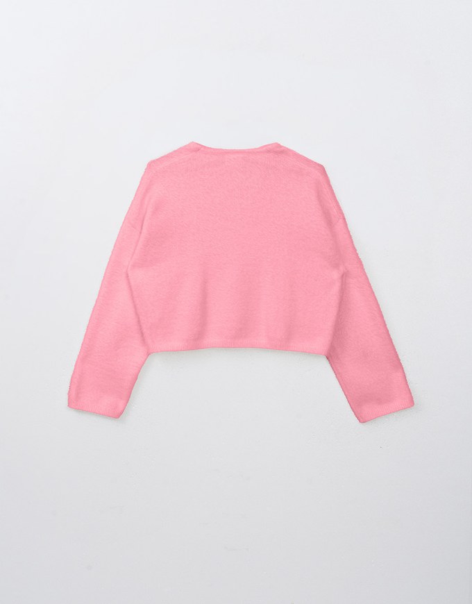 Cut Out Fluffy Knit Top