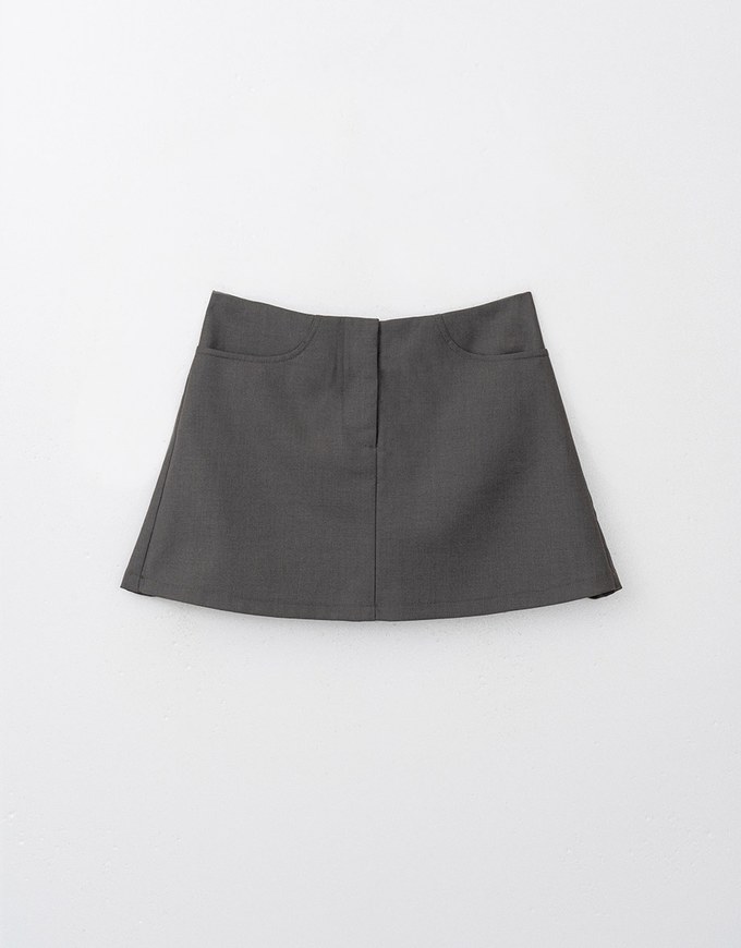 Hidden Placket Mini Skorts With Suit Design