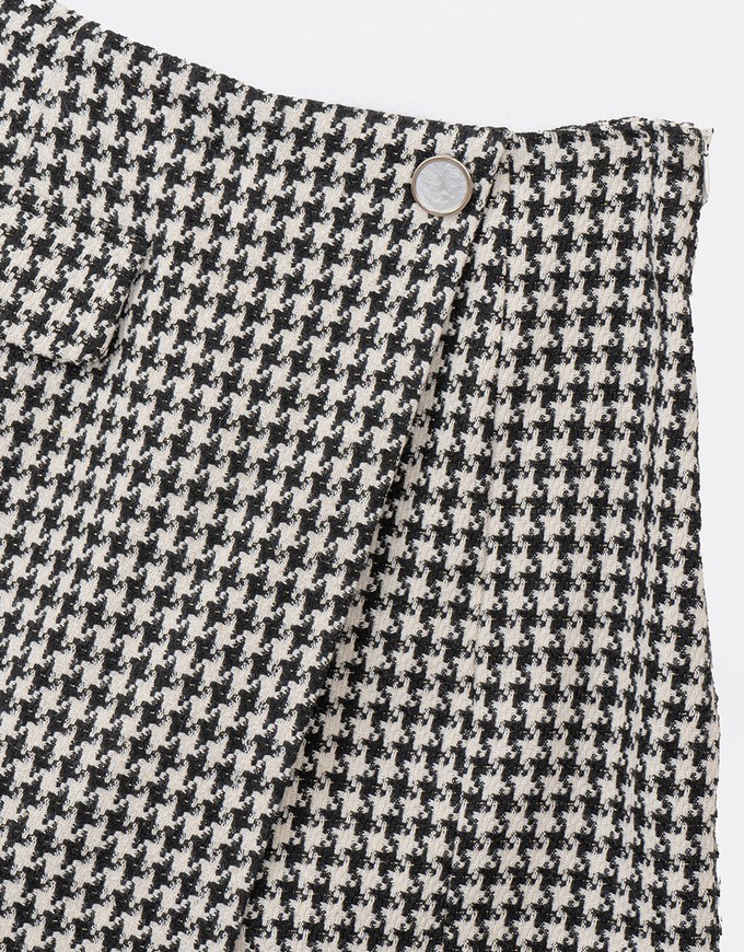 Tweed Houndstooth Checkered Skorts