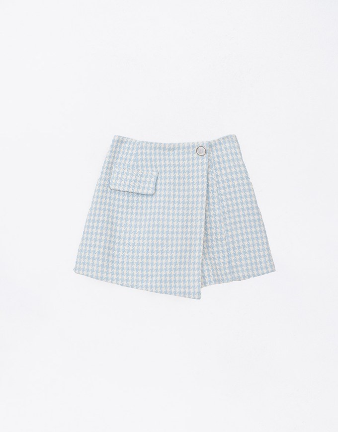 Tweed Houndstooth Checkered Skorts