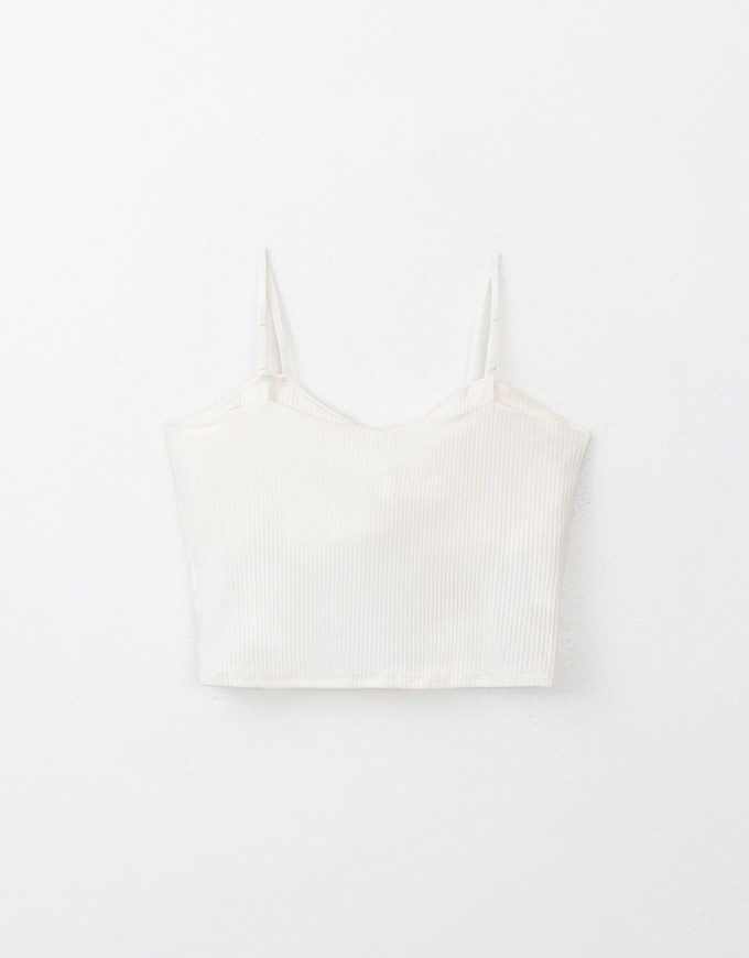 Dual Strape Ribbed Thin Strap Cami Top