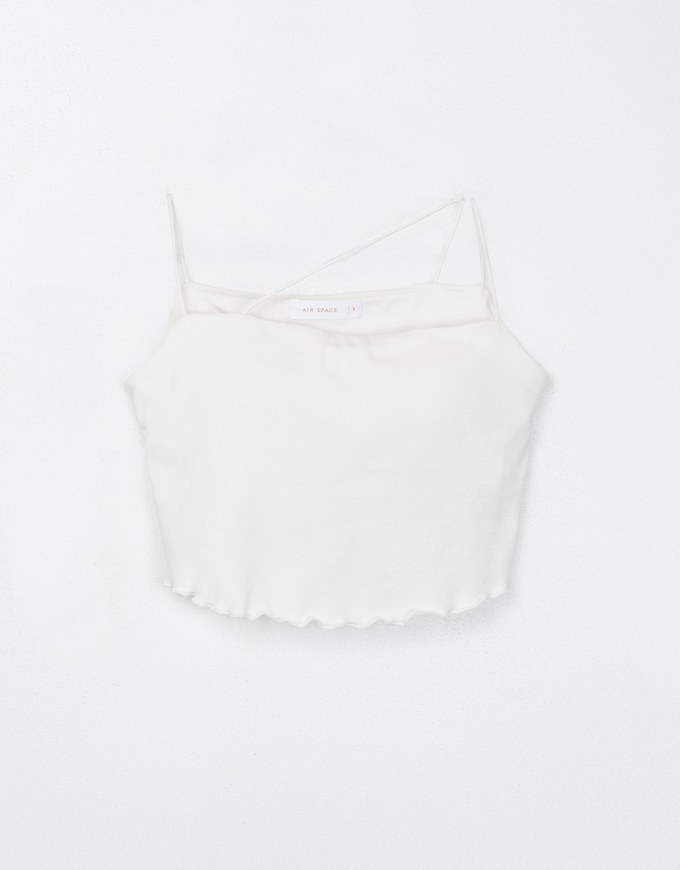 Ruffled Asymmetrical Padded Cami Top