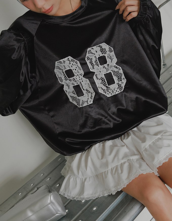 Lace Oversized Long Sleeve Jersey