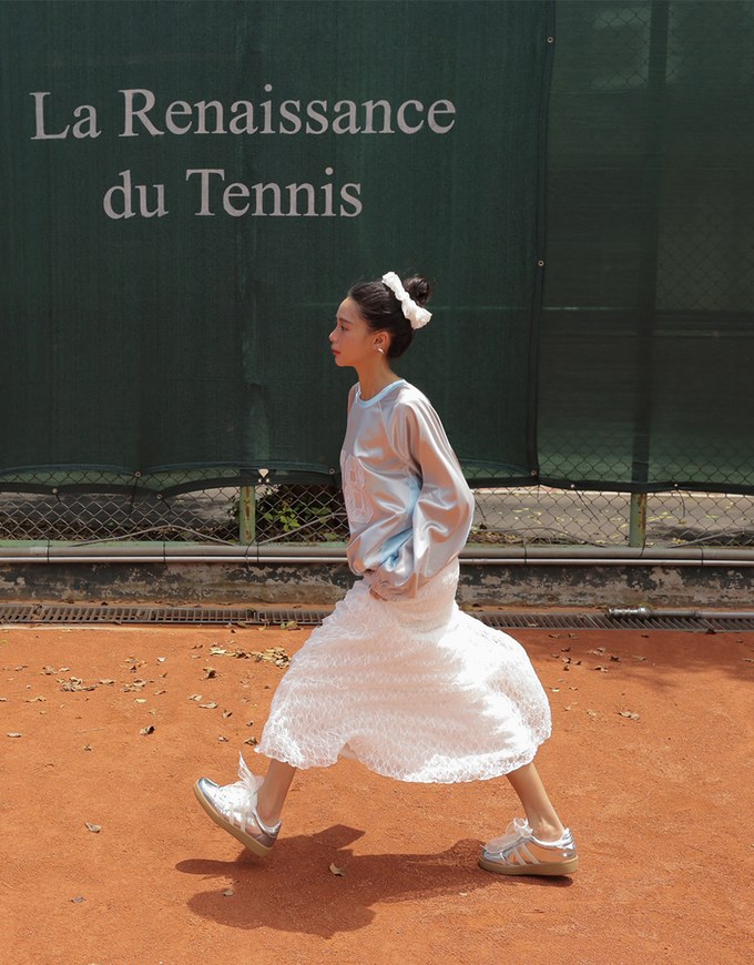 Elegant Sheer Asymmetrical Lace Maxi Skirt