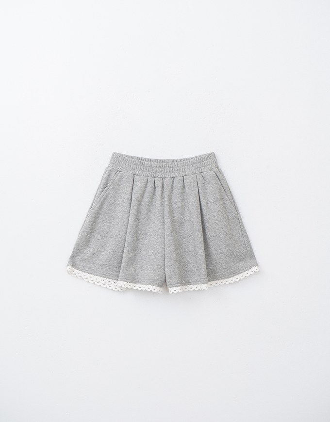 Lace Trimmed Cotton Shorts