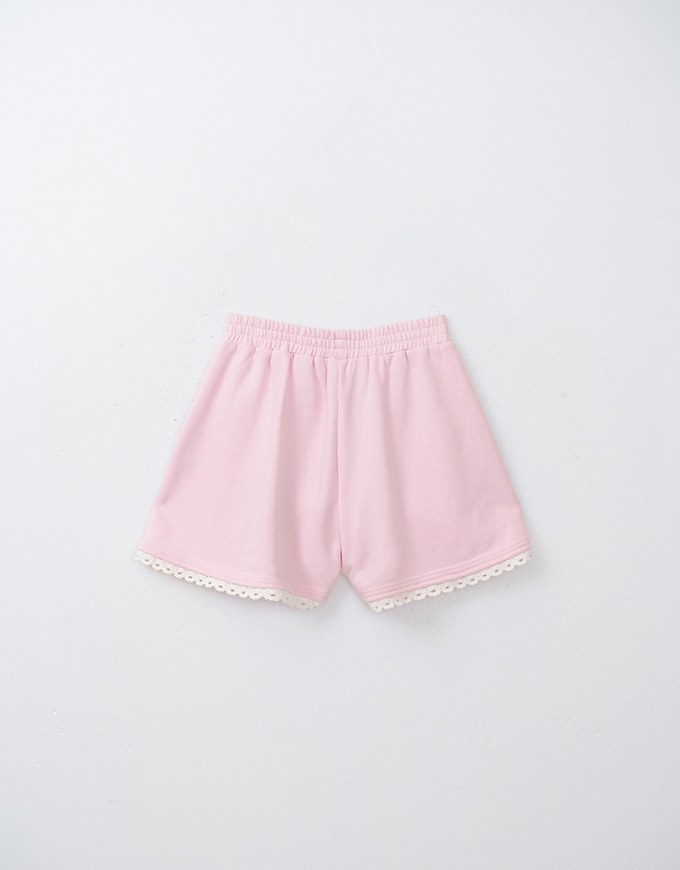 Lace Trimmed Cotton Shorts