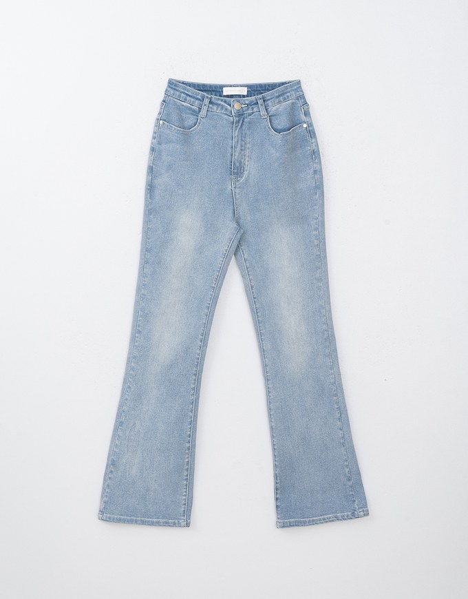 【Den!m LITE】Flare Jeans Denim Trousers with Bowknot Embroidered