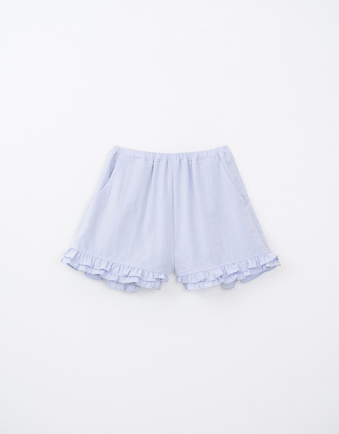 Playful Ruffle Trim Elastic Shorts