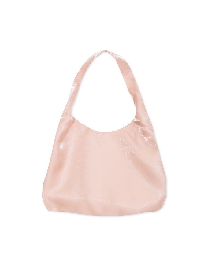 Brand Logo Chic Satin Shoulder Bag