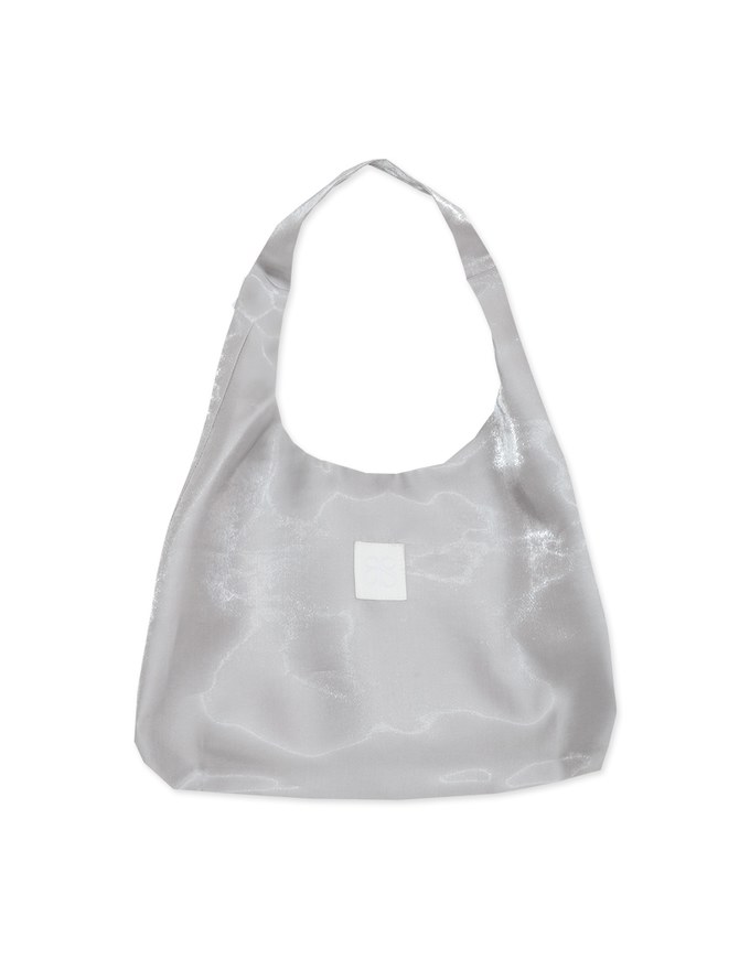 Brand Logo Chic Satin Shoulder Bag