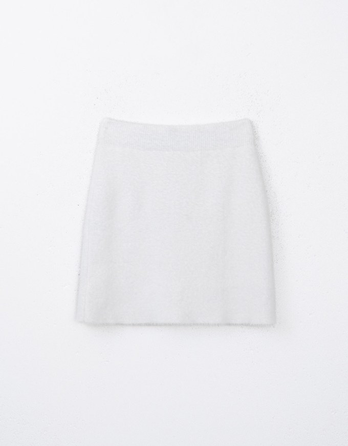 Fluffy Bodycon Mini Skirt