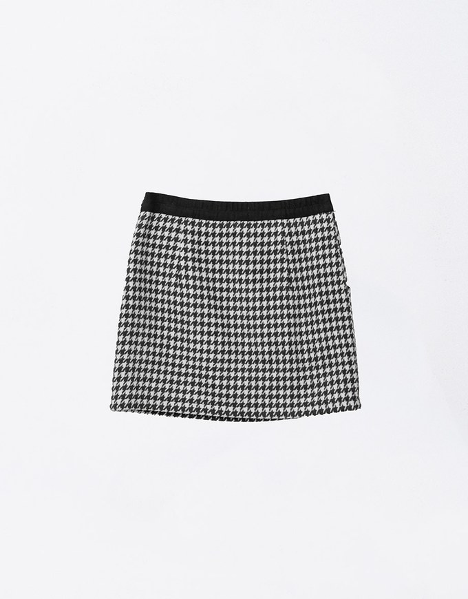 【HEYMAN Design】Classic Houndstooth Woolen Mini Skirt