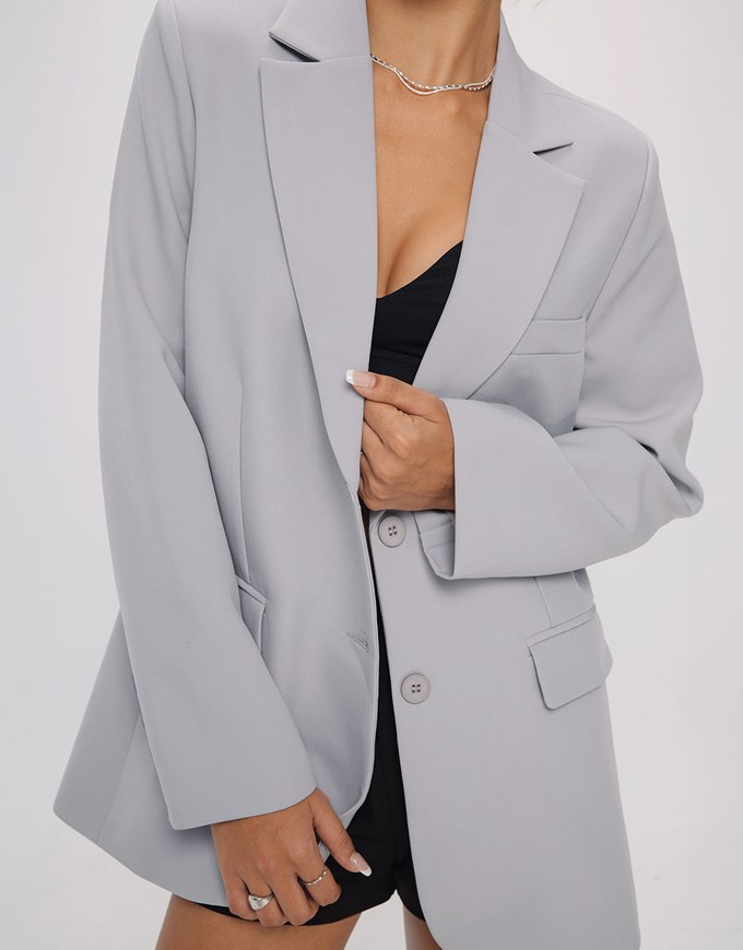 Minimalist Oversized Suit Jacket (With Shoulder Pads)