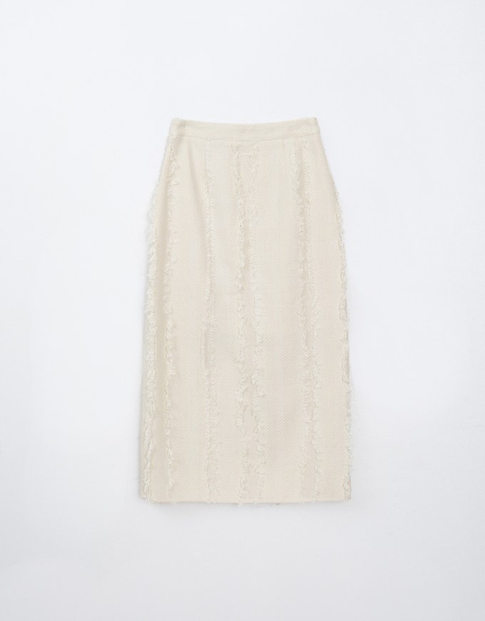 Raw Edge Heavyweight Maxi Skirt